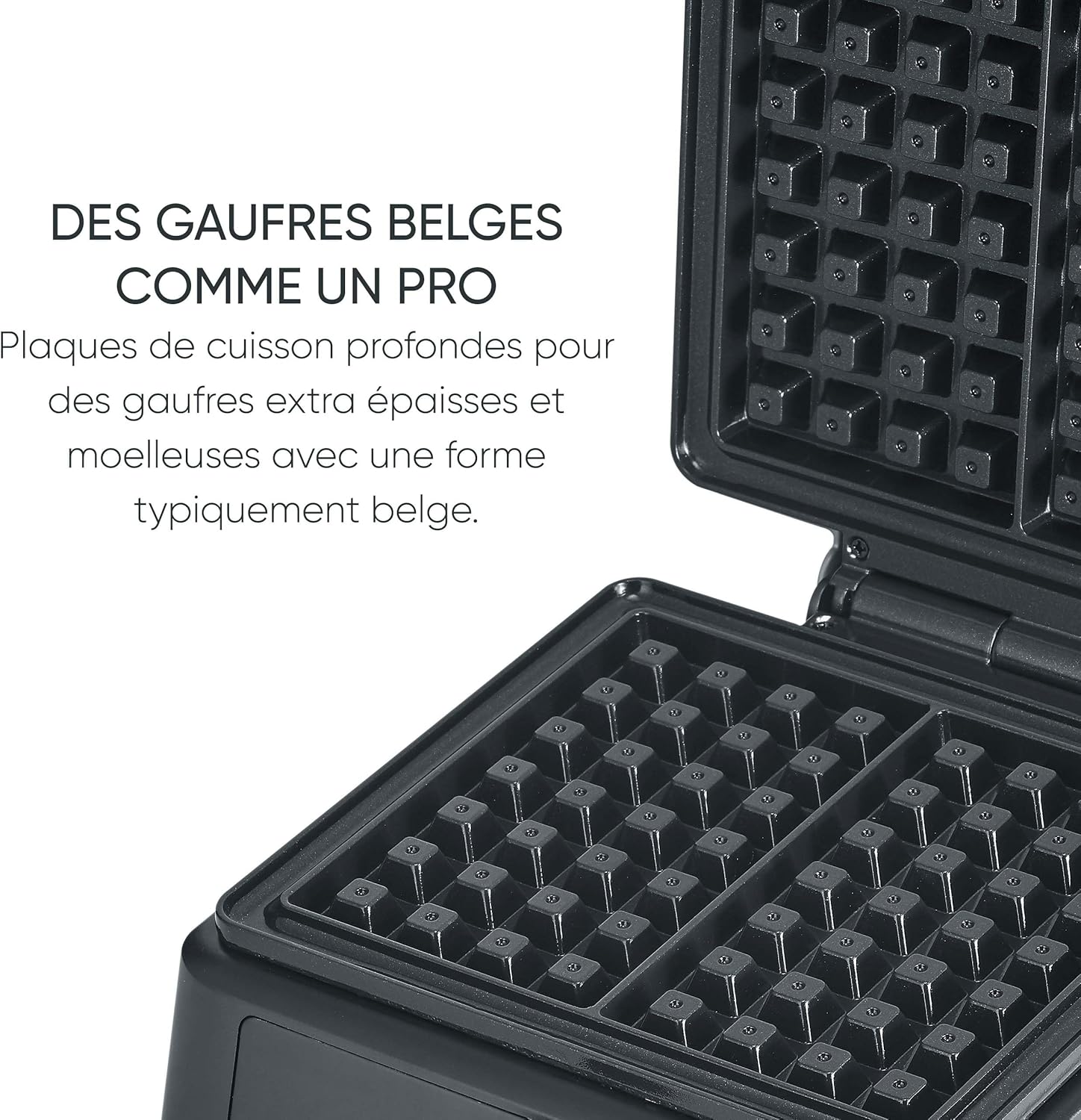 SEVERIN - Gaufrier compact 1600W, antiadhésif, sans PFAS, moelleux-croustillant, WA 2130