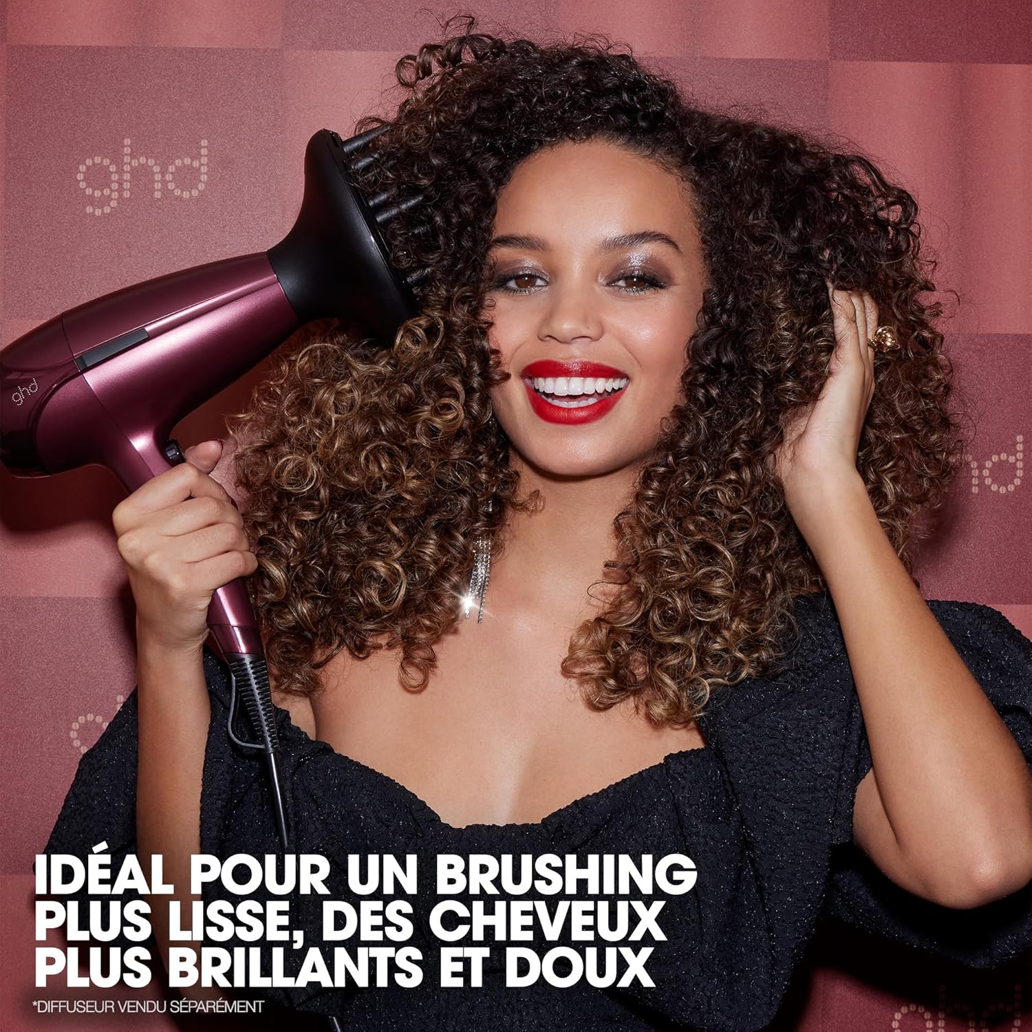 ghd - Helios (Bordeaux) - 2200W - Séchage puissant, sans frisottis, pochette