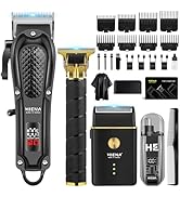 HIENA PRO Tondeuse à cheveux pour homme, sans fil, tondeuse à barbe, rasoir à lames, tondeuse à n...