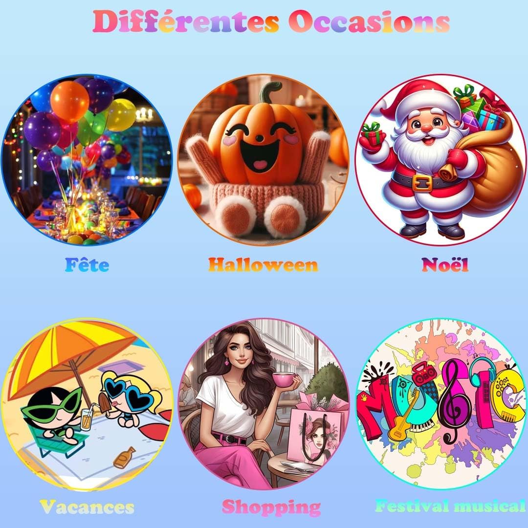 Extensions cheveux colorés - lot de 12 - blond - à clipser