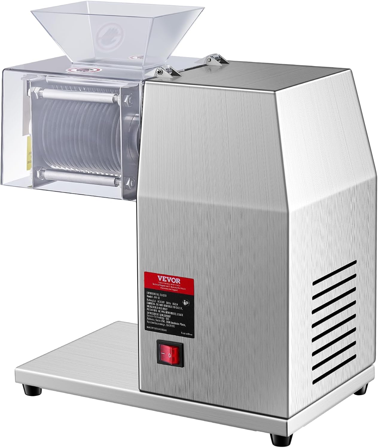 VEVOR - trancheuse commerciale 850W, 250kg/h, inox, lames 5mm