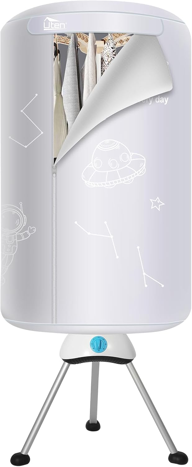 Sèche-linge électrique - 140cm - pompe à chaleur, 2 couches, 1000W, minuterie