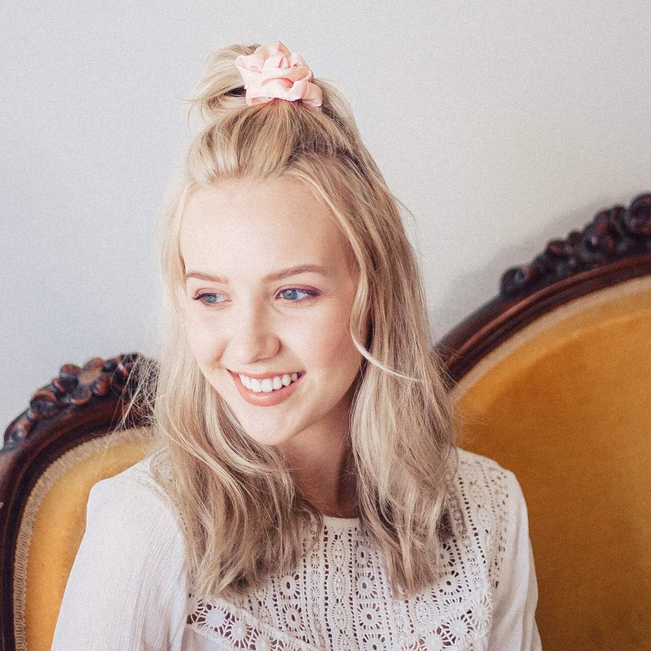 Kitsch - série Blush - lot de 5 chouchous satin - douceur sommeil