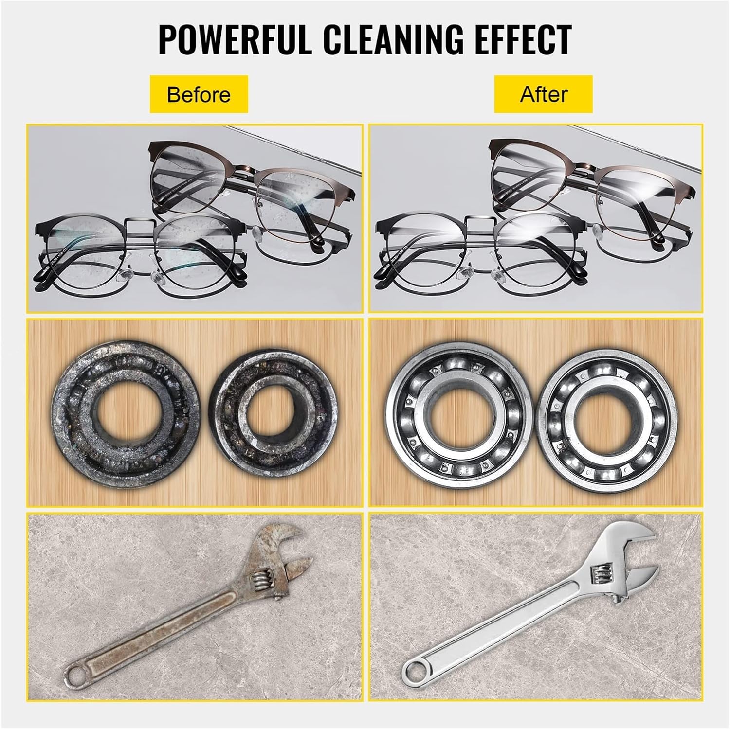 Nettoyeur à ultrasons - capacité 15L - lave-vaisselle portable, stabilité