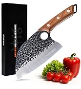 Matsato Couperet de Cuisine Professionnel – Couteau Hachoir en Acier Inoxydable avec Poignée en B...