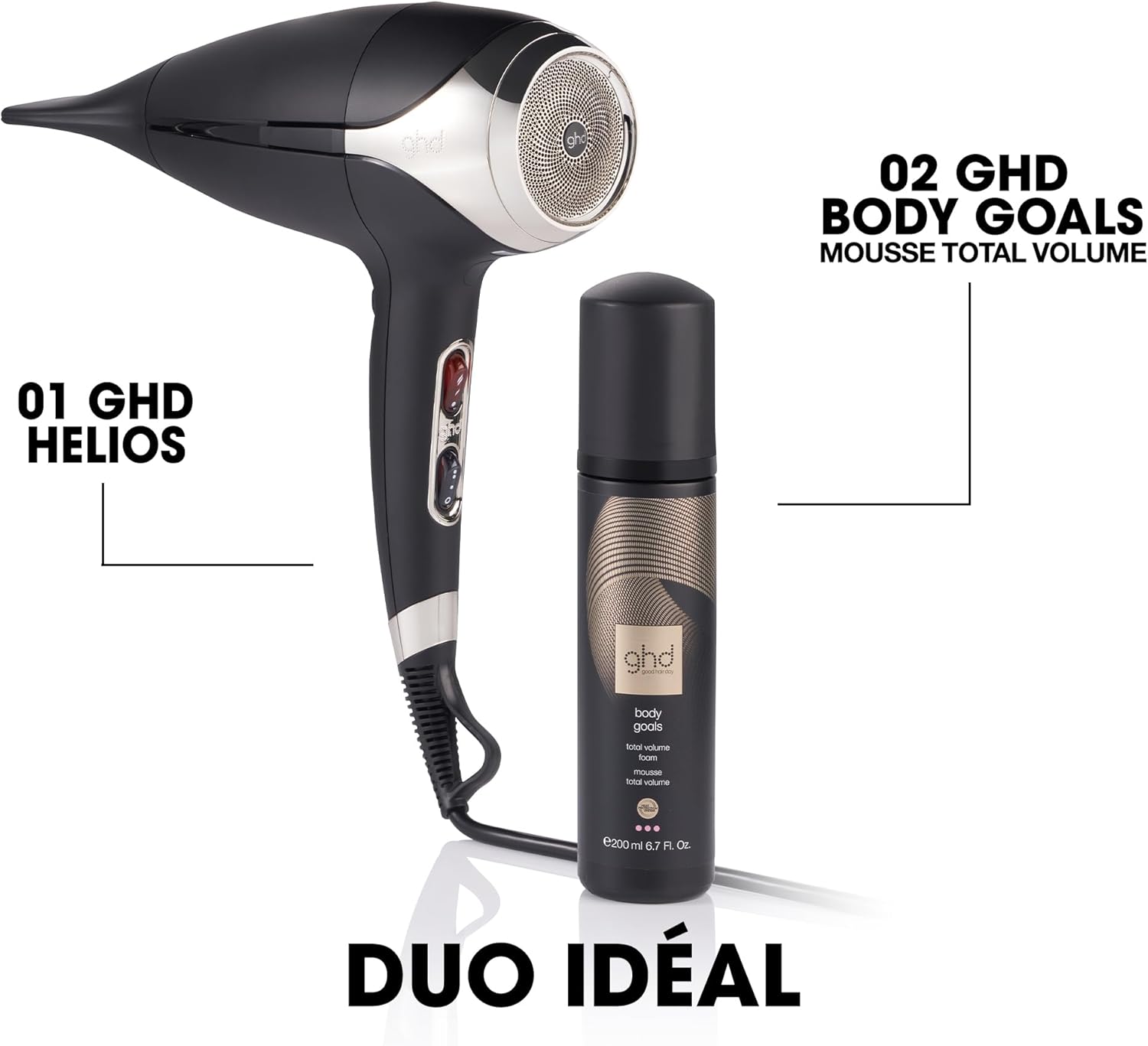 ghd - Helios - Sèche-cheveux pro, puissant et précis, anti-frisottis