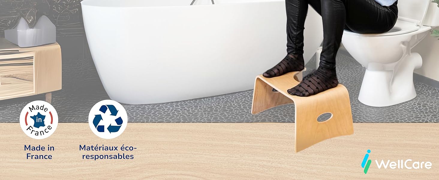 Tabouret de toilette physiologique WellCare Made in France