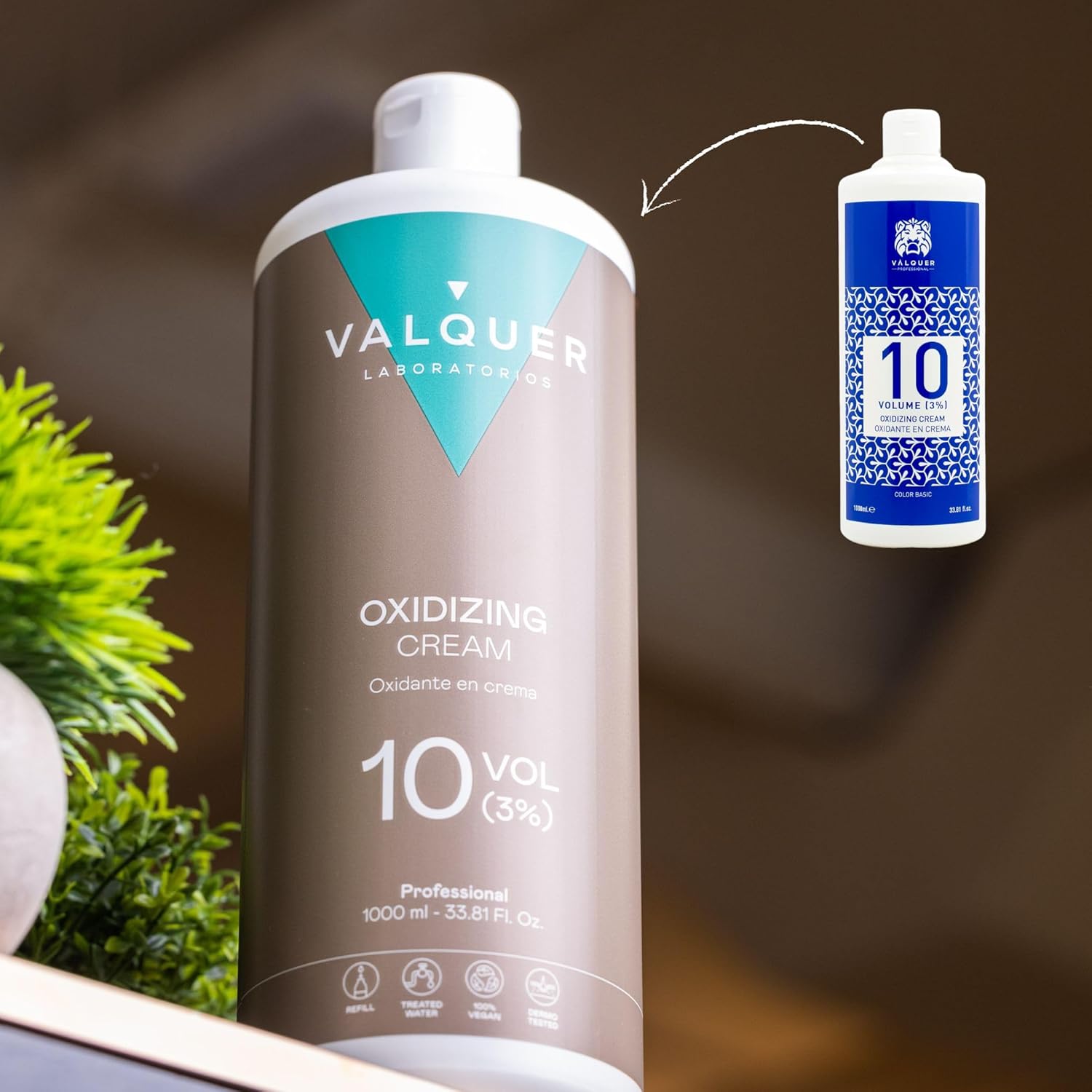 Valquer - Eau Oxygénée Crème 1L - 10 volumes, 3%, vegan, cheveux