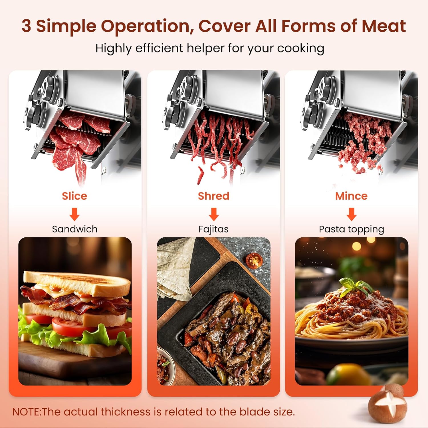 NEWTRY - trancheuse viande série 850W - 2,5mm - inox, pro, 850W