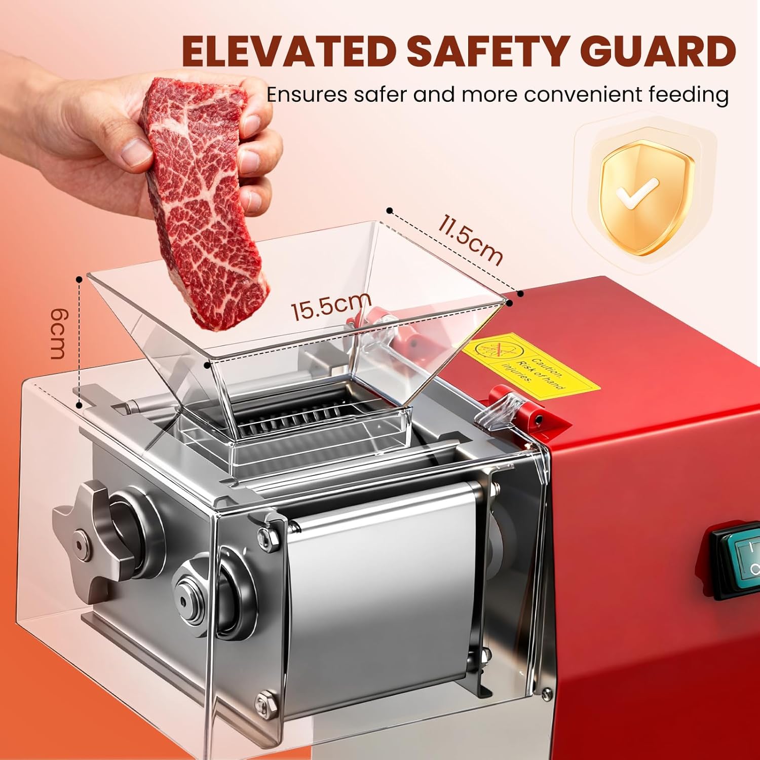 NEWTRY - trancheuse viande série 850W - 2,5mm - inox, pro, 850W