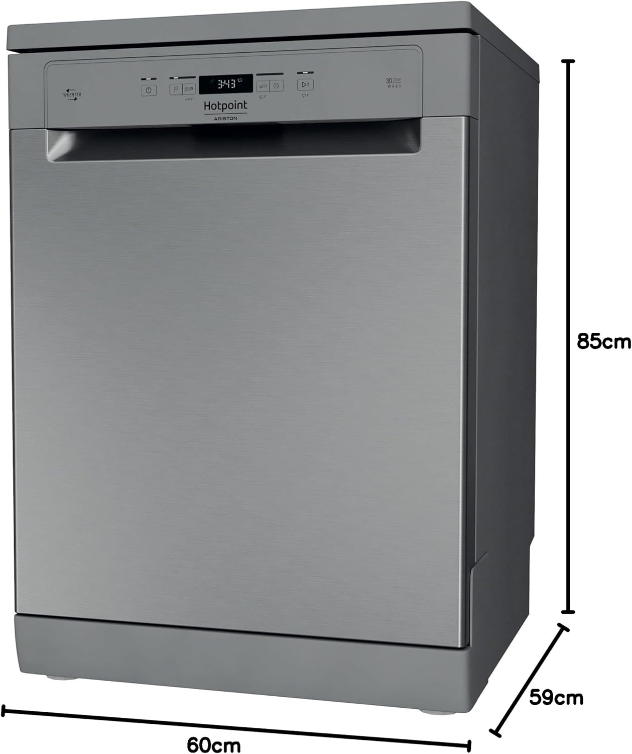 Hotpoint - Lave-vaisselle Série HFC - Inox - 60 cm - 3C41 CW X