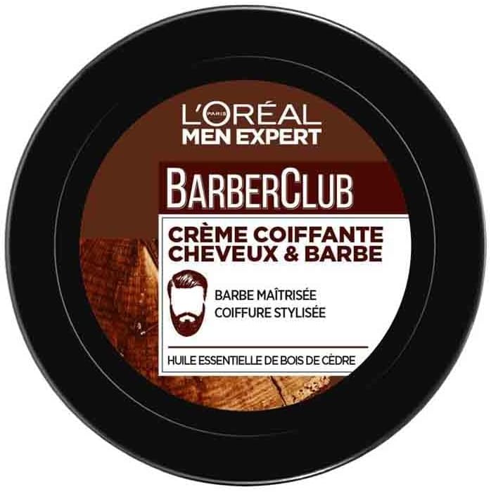L'Oréal - Men Expert BarberClub - 75ml - crème coiffante cheveux et barbe, huile de bois de cèdre