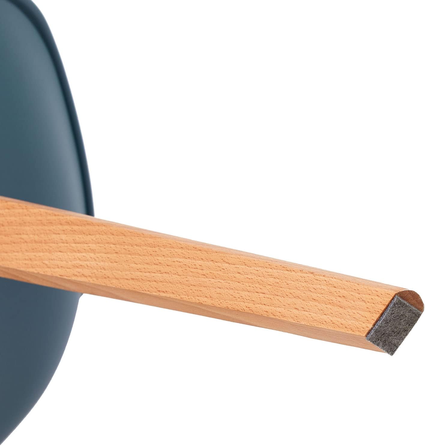 EGGREE - lot de 4 chaises scandinaves - bois hêtre, rembourrées, bleu foncé