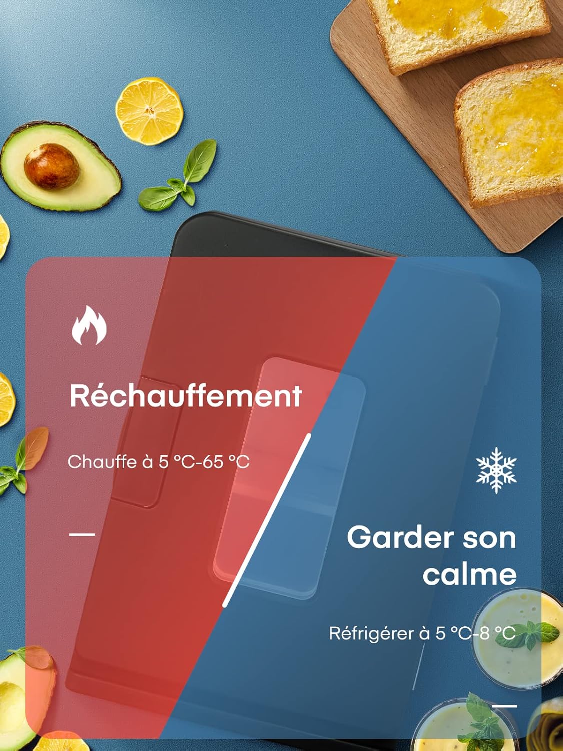 Northclan - Mini Frigo 15L - compact, silencieux, chaud/froid, 21 canettes