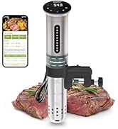 KitchenBoss Thermoplongeur Wi-Fi Cuisson Sous Vide: 1100W Cuiseur Sous Vide IPX7 Imperméable à l'...