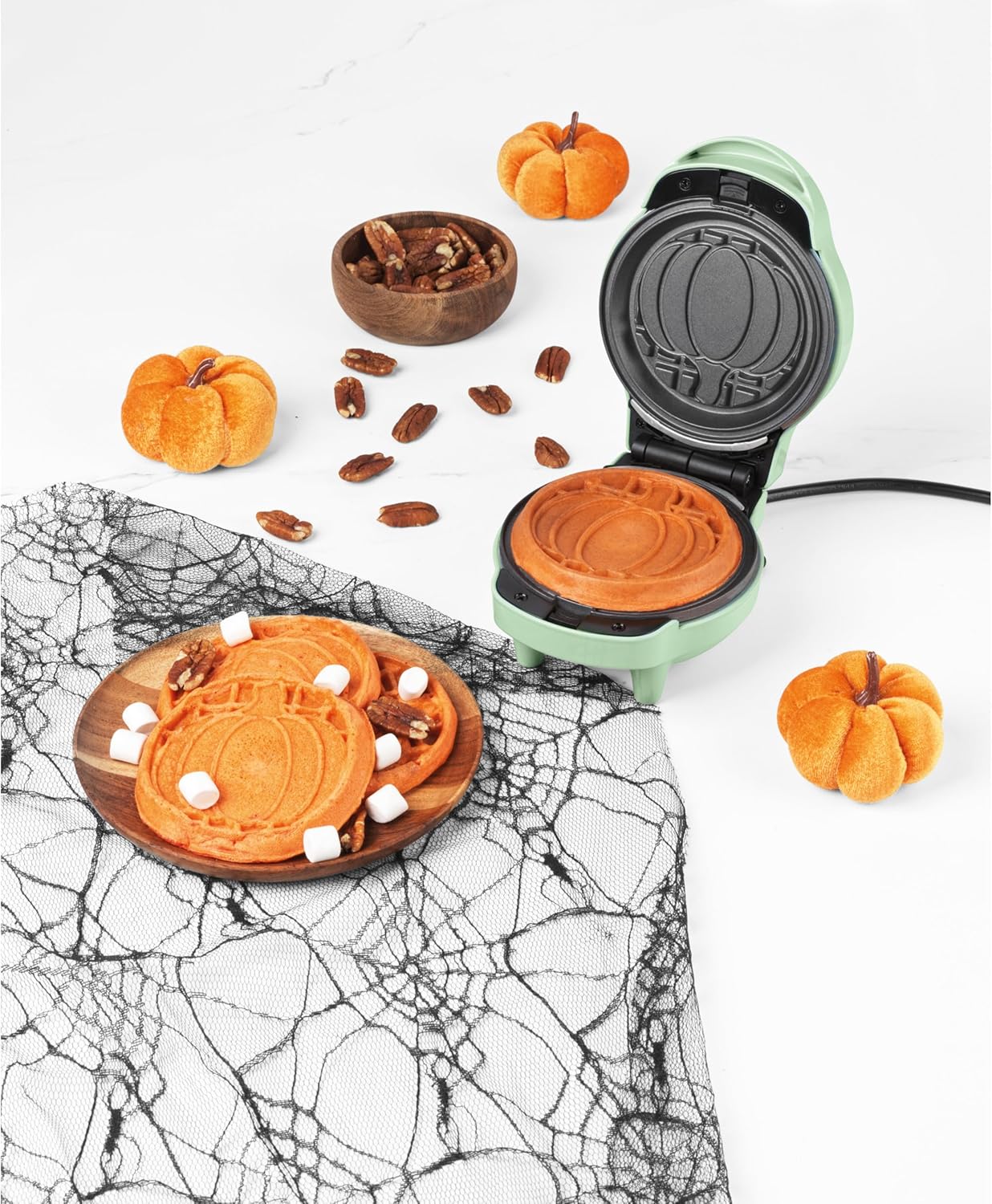 Giles & Posner - Mini gaufrier 5 en 1 - plaques amovibles, nettoyage facile, toucher froid