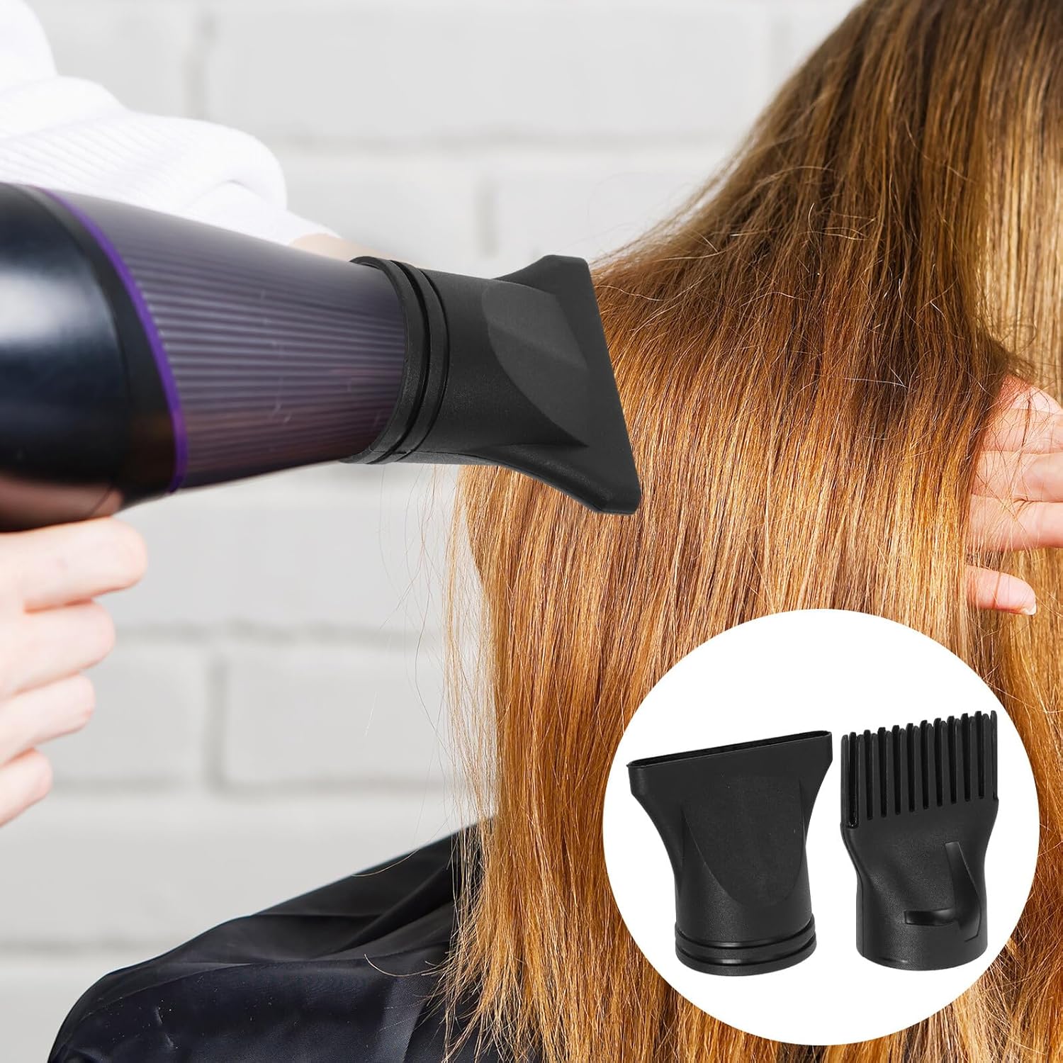 Diffuseur cheveux - 2 pièces - résistant chaleur, coiffage uniforme