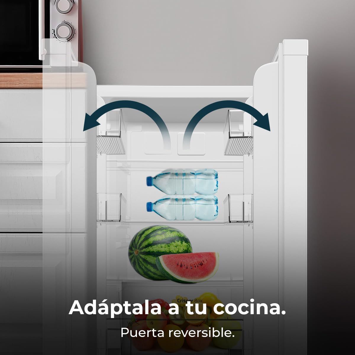 Cecotec - Bolero CoolMarket TT - compact, 114L, LED, porte réversible, TT114L