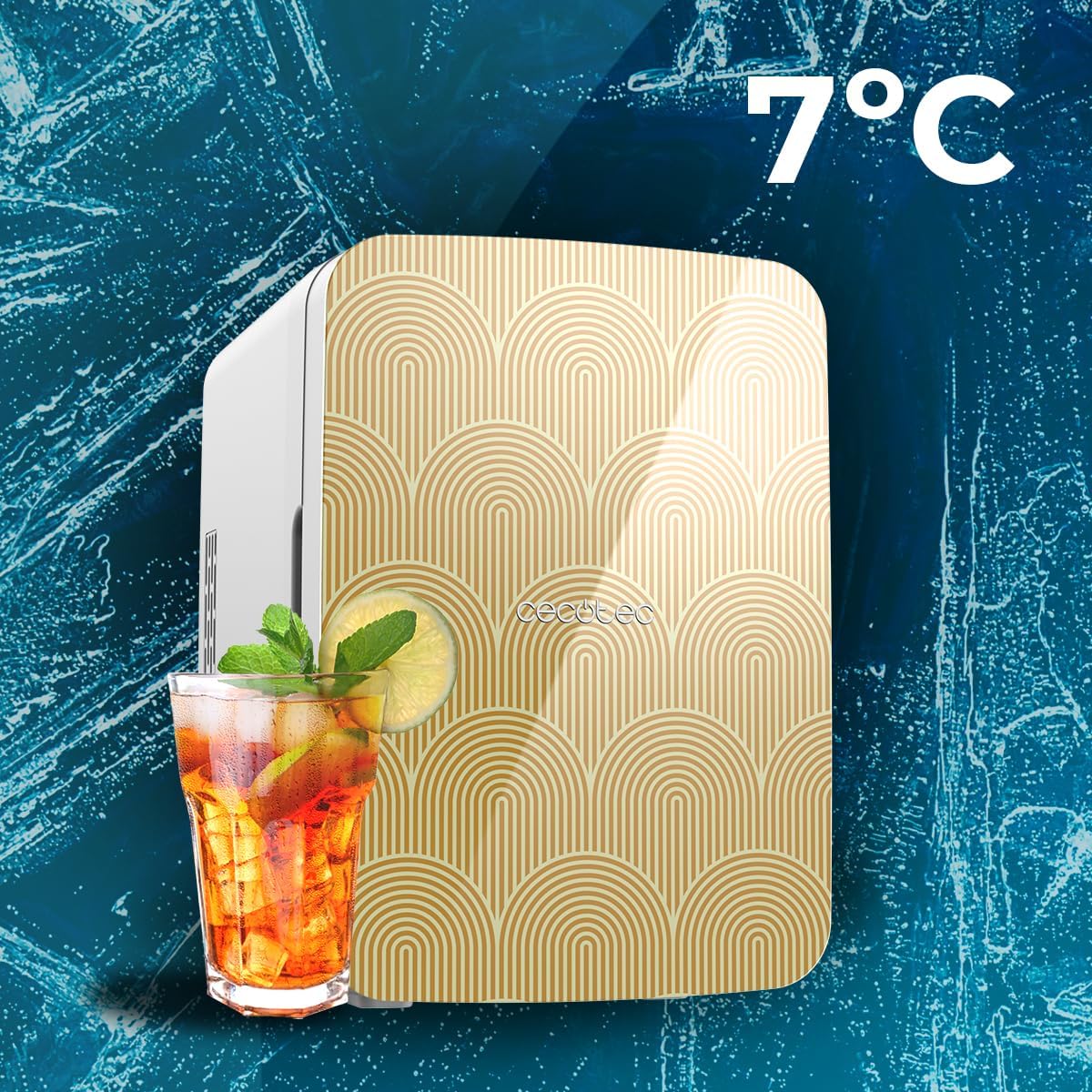 Cecotec - Bolero MiniCooling 10L - mini réfrigérateur, 7-65°C, 12V/220V, voiture/caravane, Bahamas Pat 2
