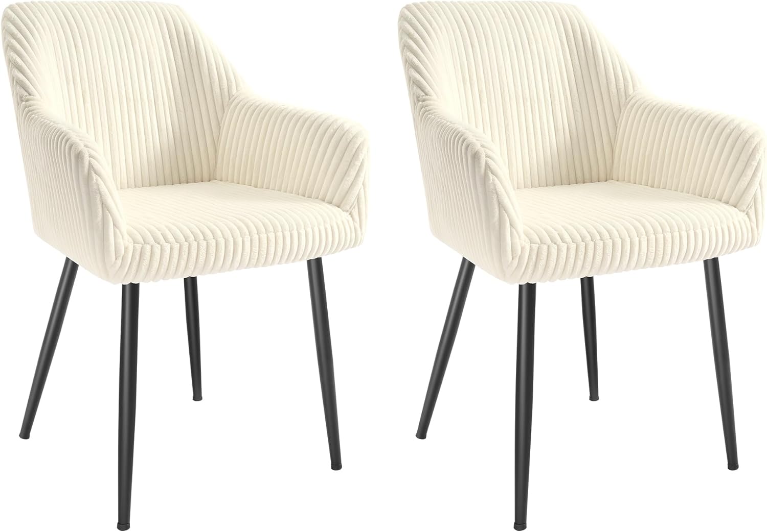 SONGMICS - chaises velours salle à manger, accoudoirs, 120kg, LDC087WD01-2J