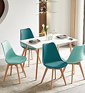 EGGREE Lot de 4 Chaises Salle à Manger Scandinaves SGS Tested, Chaises de Cuisine Rembourrée Rétr...