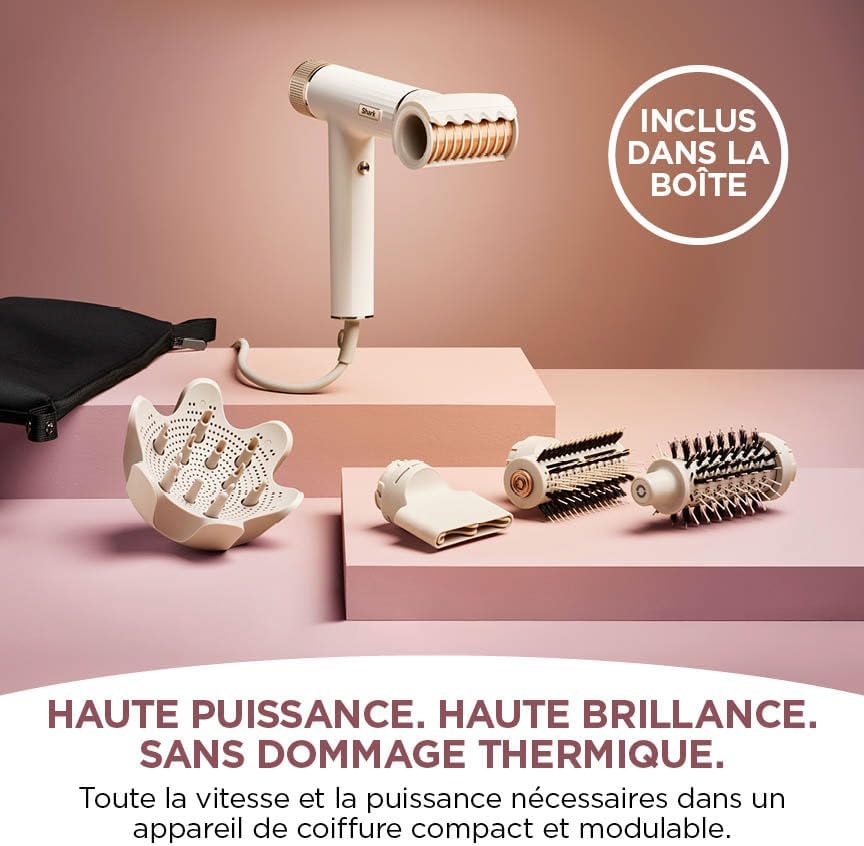 Shark - SpeedStyle RapidGloss - sèche-cheveux compact, ionique, séchage rapide, tous types de cheveux, sans dommage ther