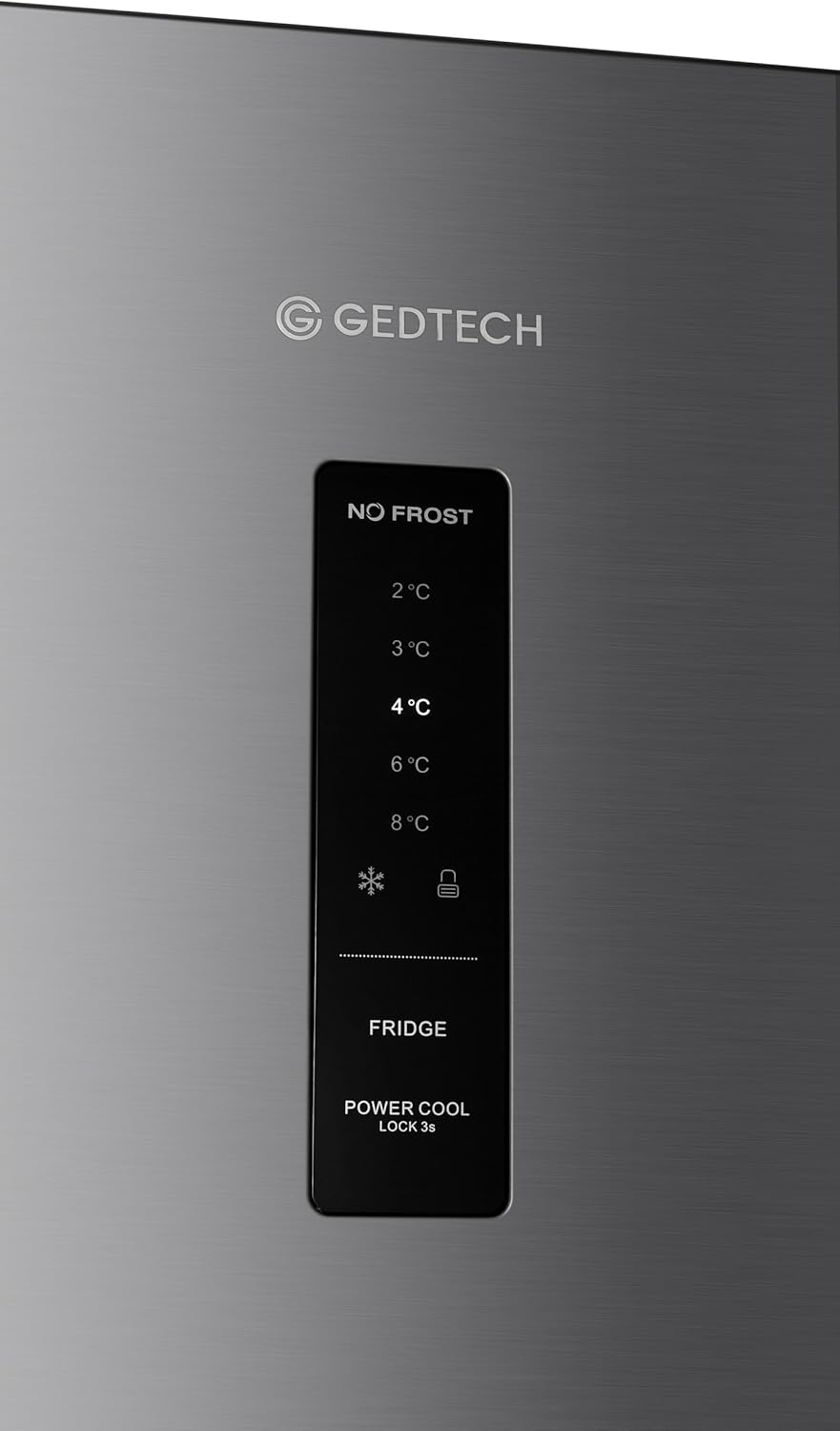 GEDTECH - Réfrigérateur combiné inox, 415L, No Frost, eau - GDP415NFIX