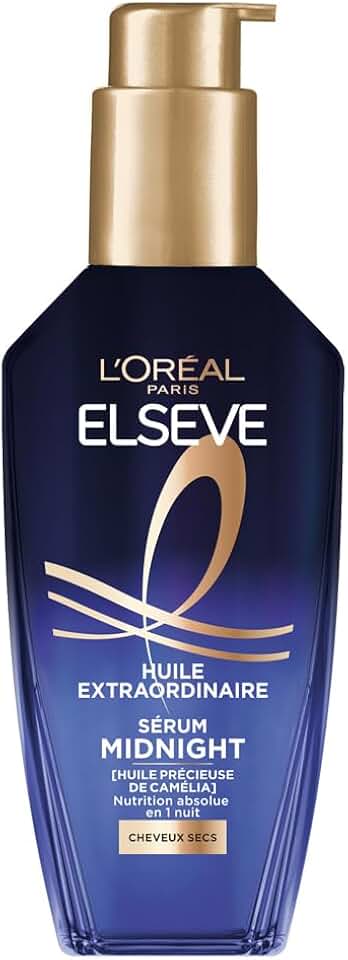 L'Oréal Paris - Elseve Huile Extraordinaire - 100ml - Sérum capillaire nuit cheveux secs, nutrition, sans transfert