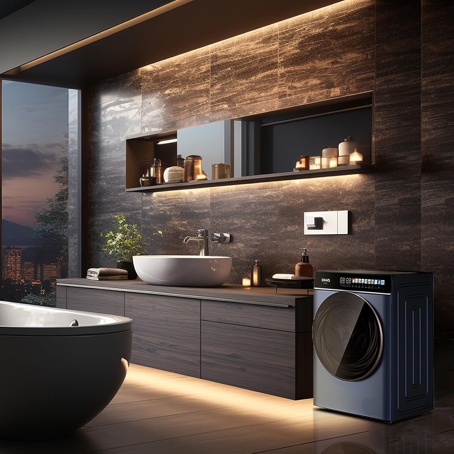 CHiQ - Lave-linge 10 kg, classe A-10%, Inverter, vapeur, CW106581AX