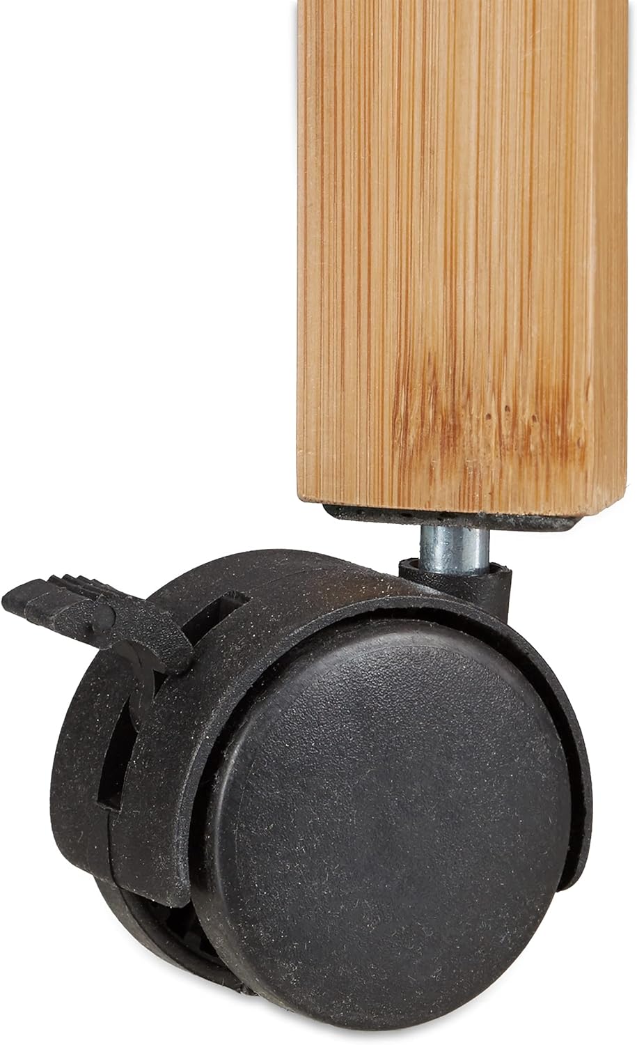 Relaxdays - desserte pliante bambou, 70x40,5x65cm, brun/noir