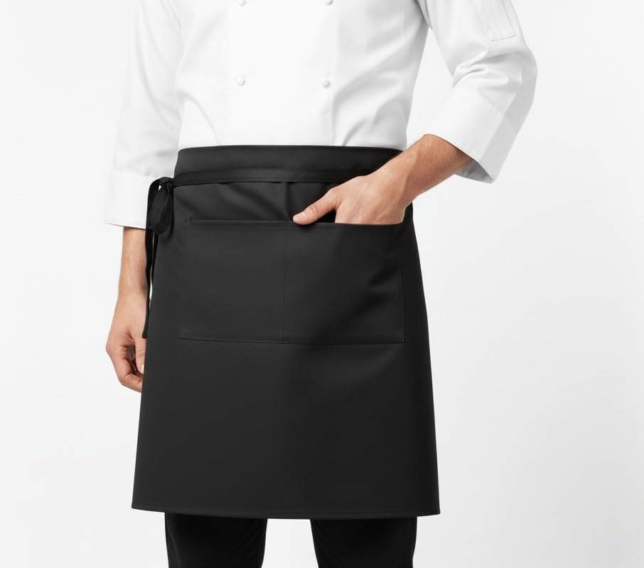 LEFUNDA - Tablier cuisine réglable, 3 poches, étanche, pour homme/femme