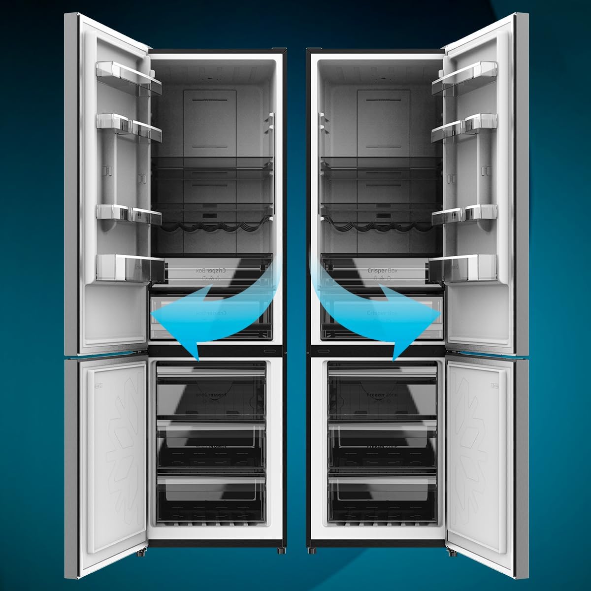 Cecotec - Bolero CoolMarket Combi - 200x60cm - 356L, No Frost, Multi Air Flow, basse conso