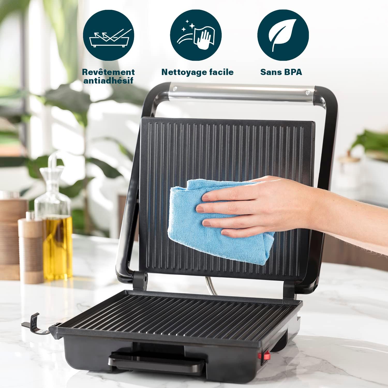 Princess - Appareil à paninis multifonction - 30x27 cm - 2 portions, 2000W