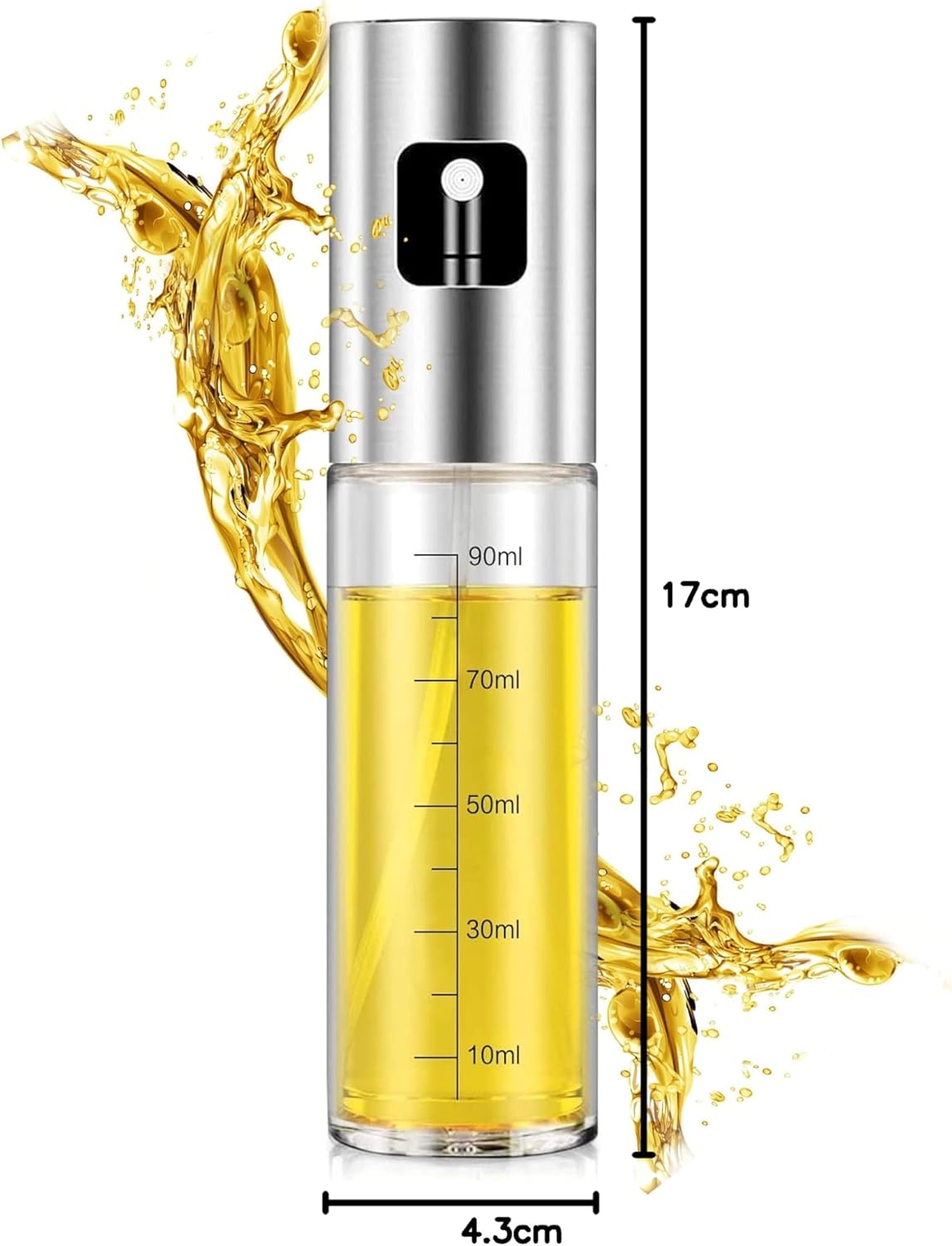 PORTENTUM - Pulvérisateur d'huile Premium 100ml - verre, anti-goutte, accessoire friteuse