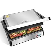 Aigostar Hett Pro - Grill Panini, Grills électriques Avec Plaques Antiadhésives. Récupérateur de ...