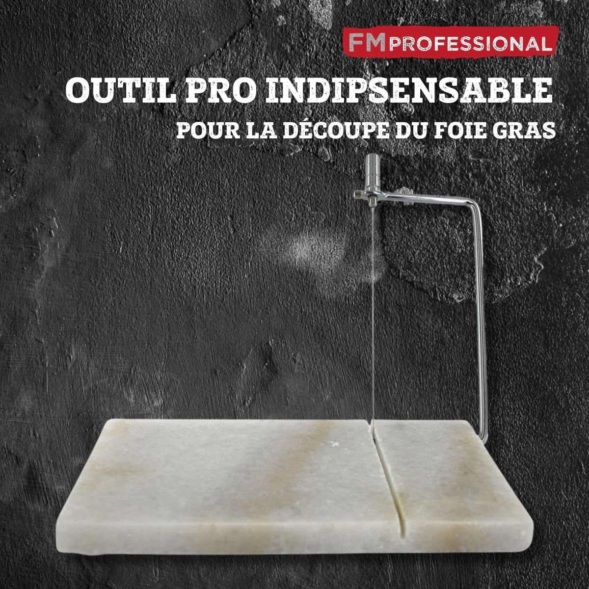 Fackelmann - Professional 22259 - 23x15x5 cm - coupe foie gras inox marbre 22259