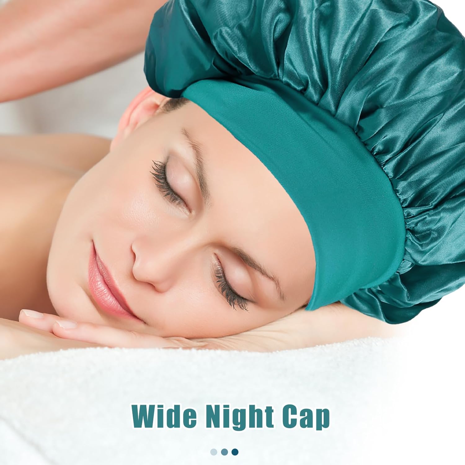 Bonnet satin nuit - soin cheveux - élastique - confort et protection