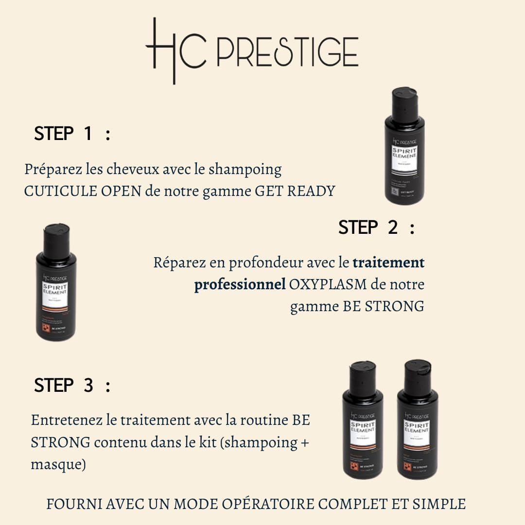 Oxyplasm - Be Strong Kit - 4x100ml - Cure Cheveux Secs & Kératine