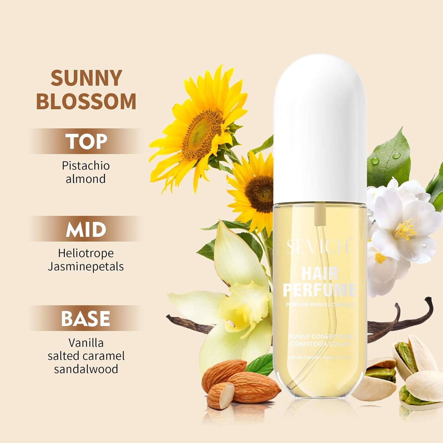 Sevich - Parfum cheveux femme 85ml - senteur gourmande persistante