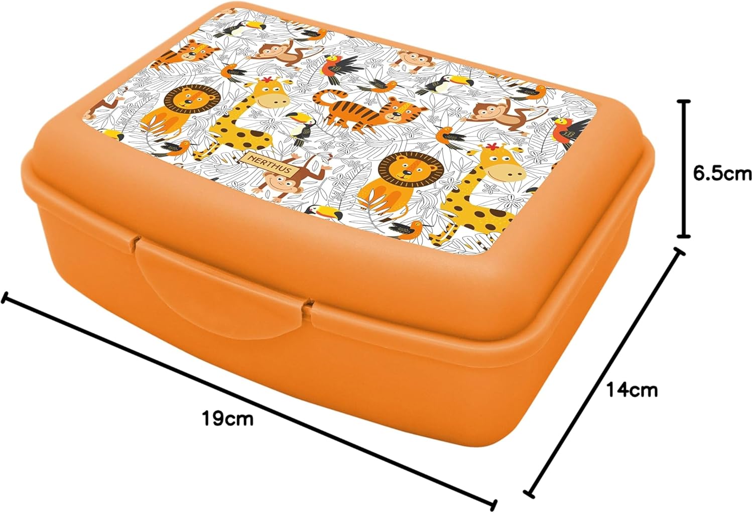 Nerthus - Boîte à lunch Safari enfant, légère, facile à nettoyer, FIH 921