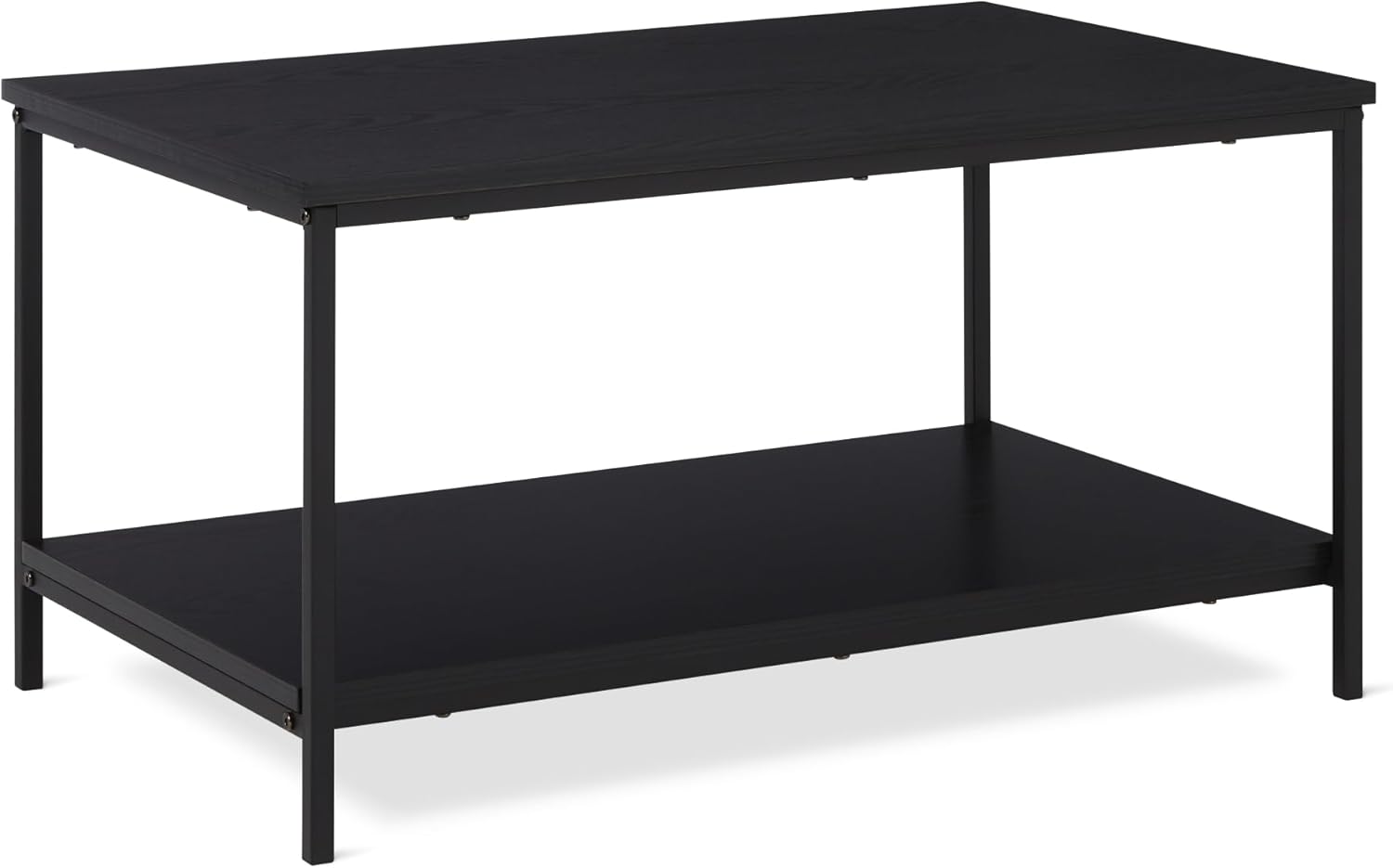 maaxi-dealz Basics - Table Rectangulaire Moderne - 50,5x80x42cm - étagère inférieure, noire