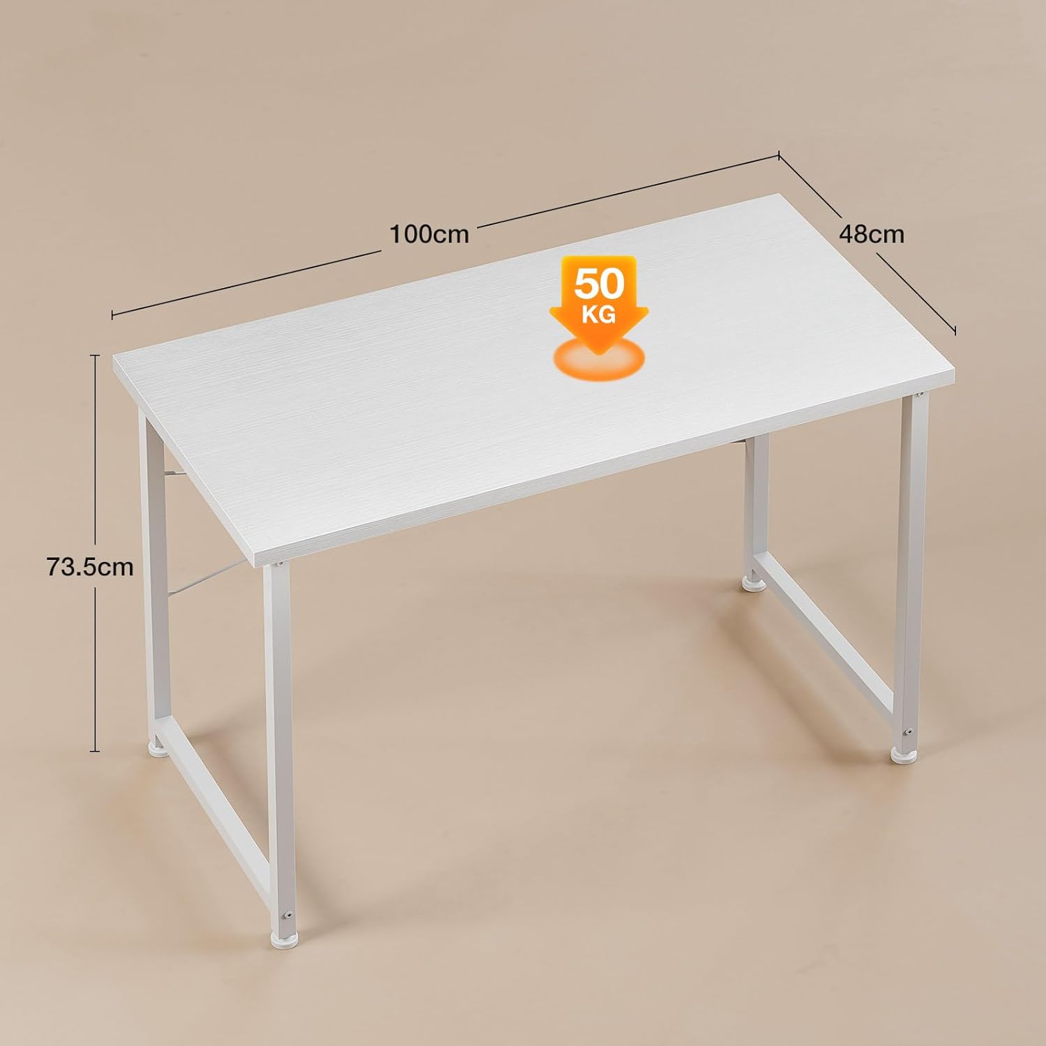 ODK - Bureau d’ordinateur compact - 100x48cm - espace gain de place