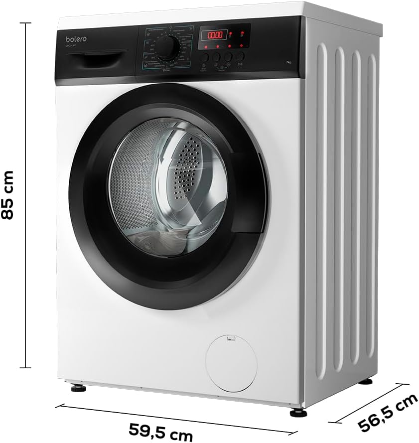 Cecotec - Bolero DressCode 7000 - 7kg - 1400tr/min, 8 programmes, LED