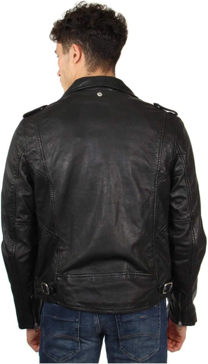 Schott - Perfecto cuir homme - coloris noir - coupe classique, ref_47534