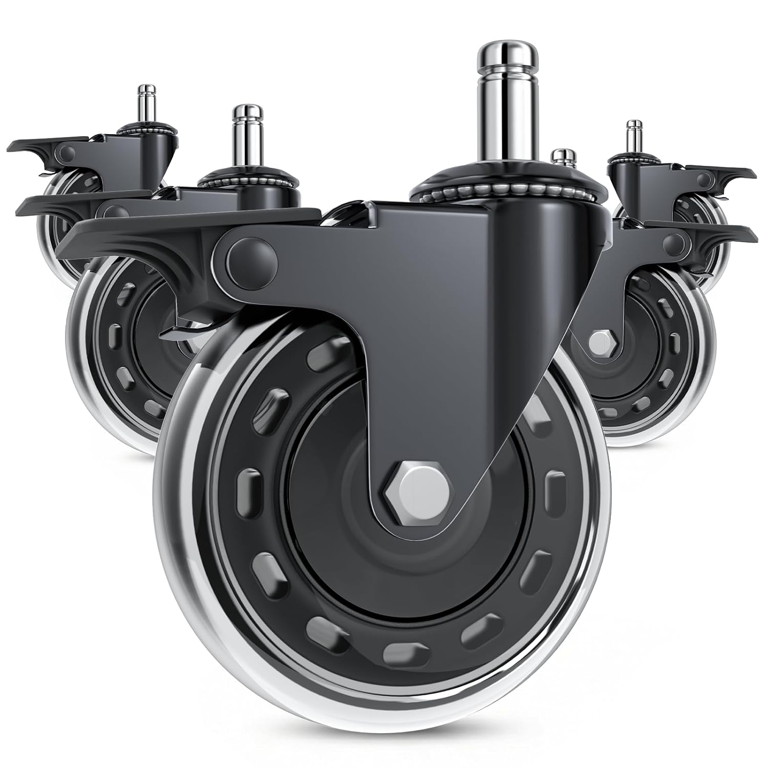 COSYLAND - roulettes bureau set 5 - 10x22 mm - frein sols durs/moquette 1-KEA