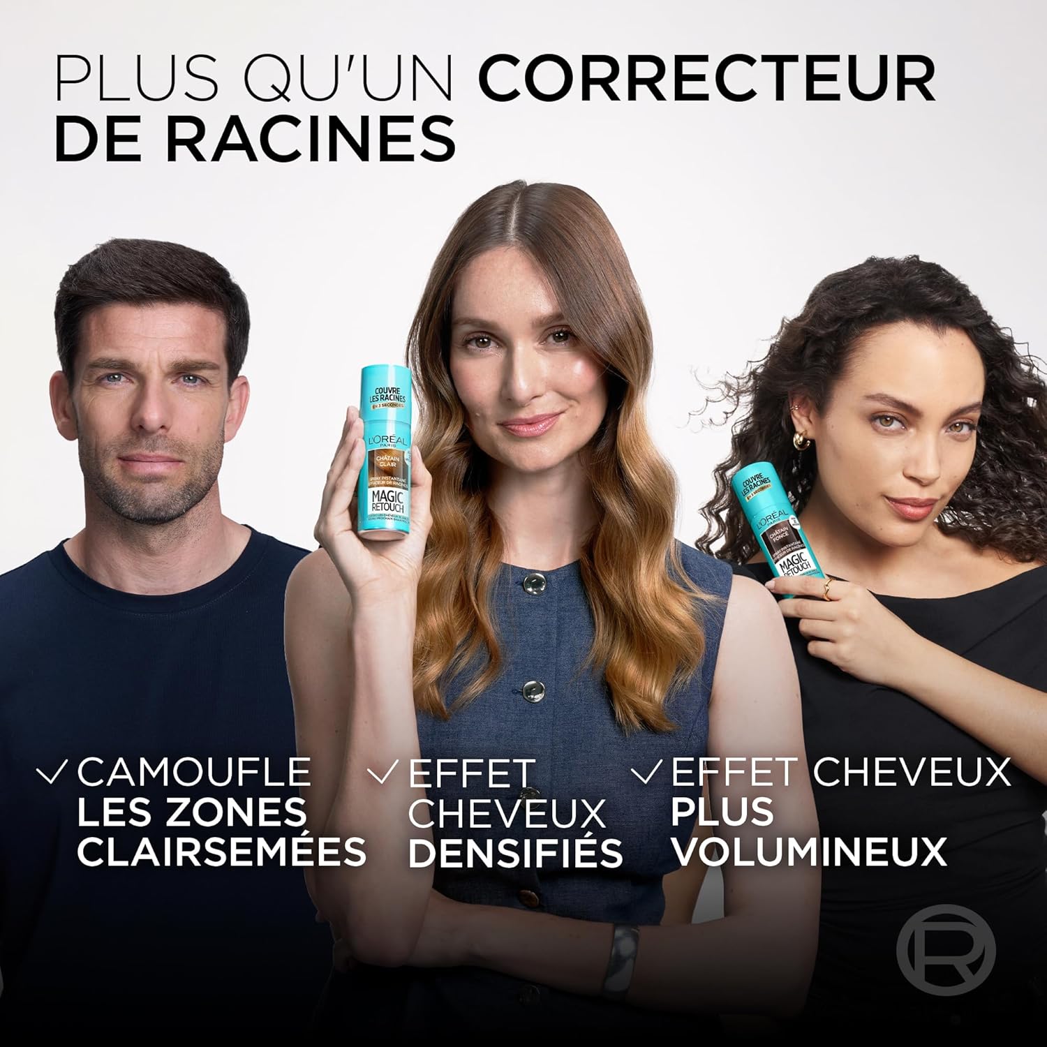 L'Oréal Paris - Magic Retouch spray racines châtain 75ml - couvre cheveux blancs