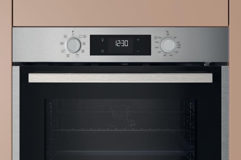 Hotpoint - four encastrable pyrolyse 71L, 7 fonctions, Dual Cleaning HAO5540PX