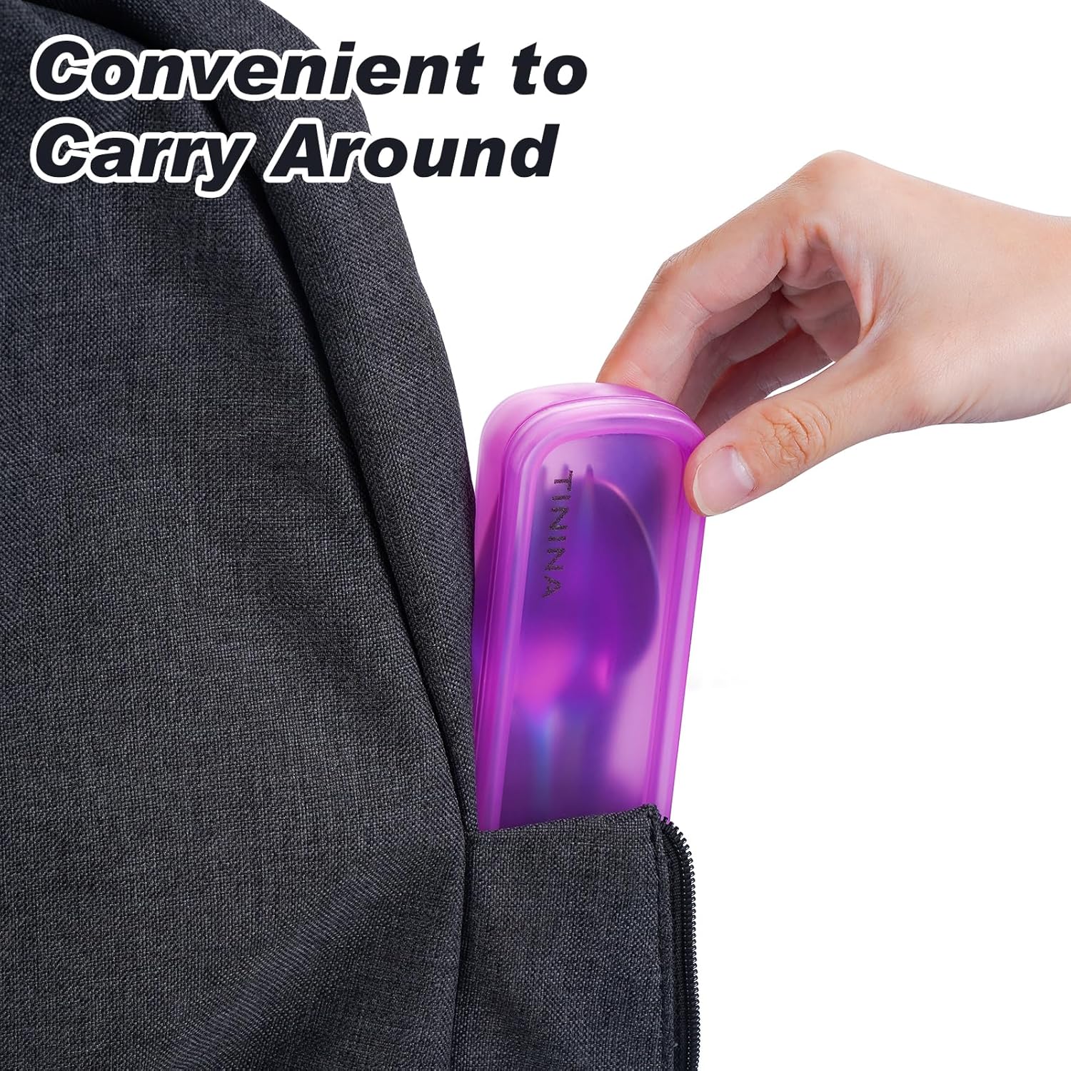 Couverts de camping portatifs inox, étui renforcé, arc-en-ciel, lavable