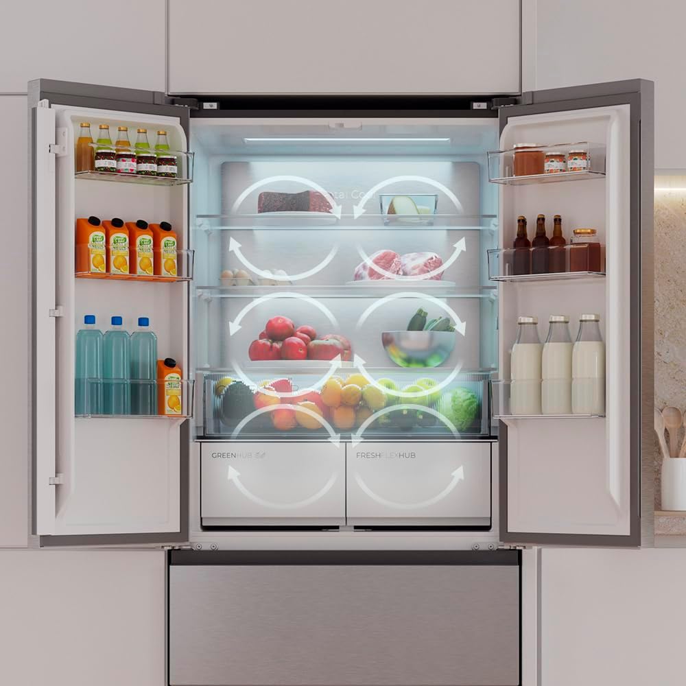 Cecotec - Bolero CoolMarket Série F2D - 458L, 189x83 cm, No Frost, Inverter F2D458SBI