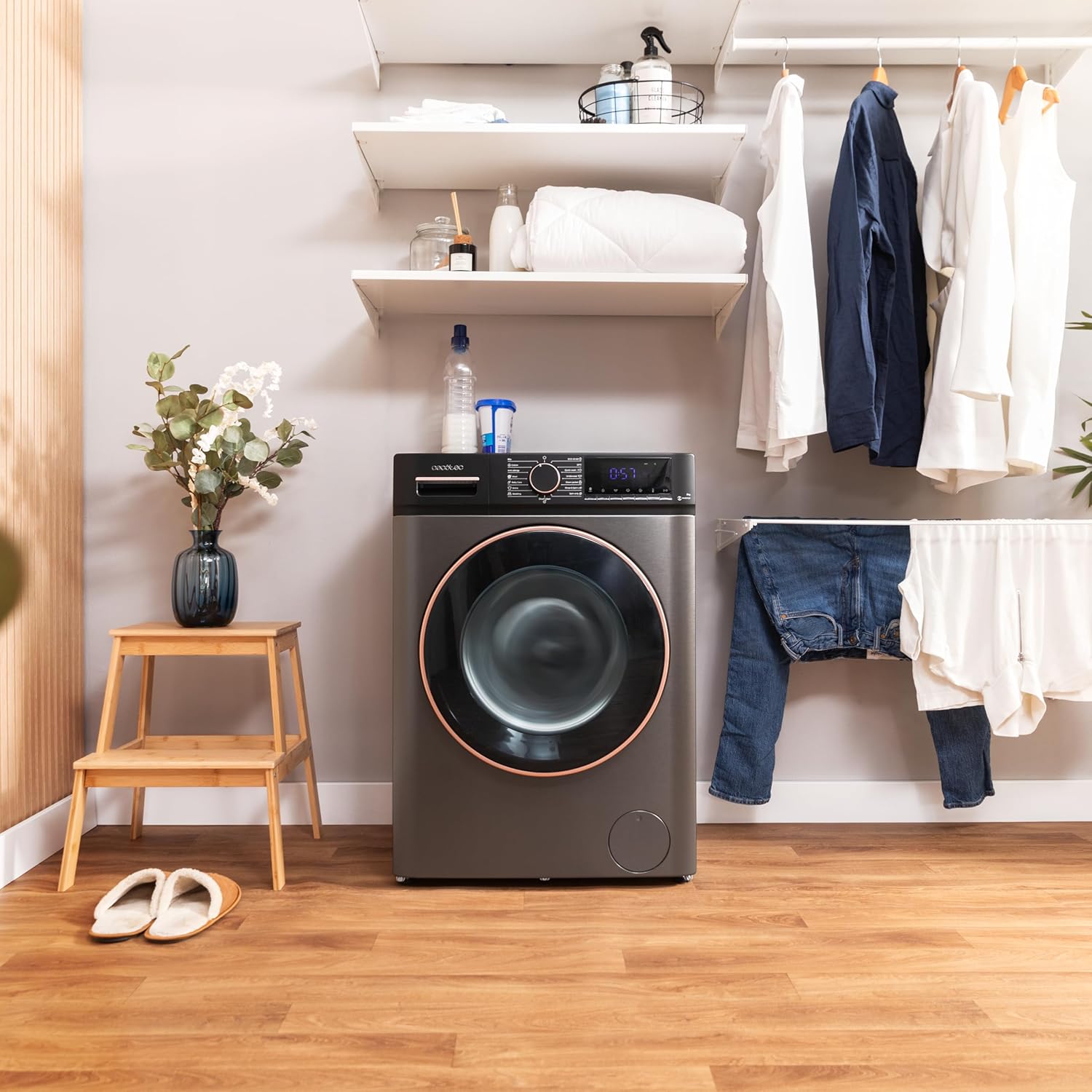 Cecotec - Lave-linge frontal 7kg, 1400tr/min, classe A, vapeur, Dresscode7610